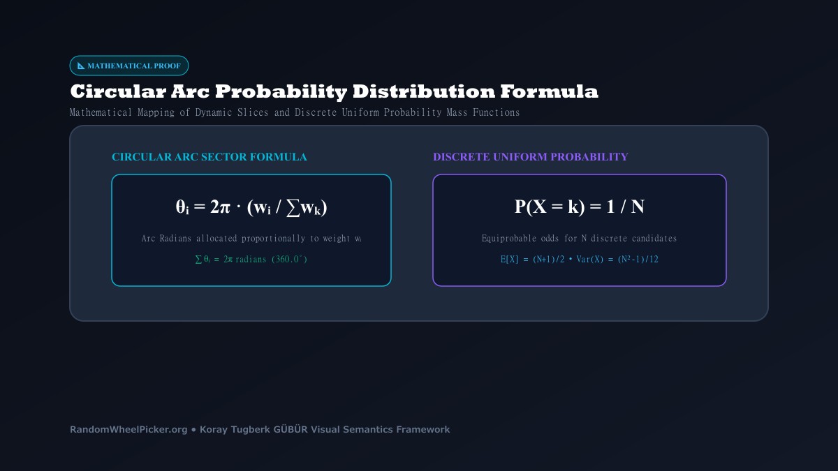 Circular Arc Probability Distribution Formula and Discrete Uniform Mapping